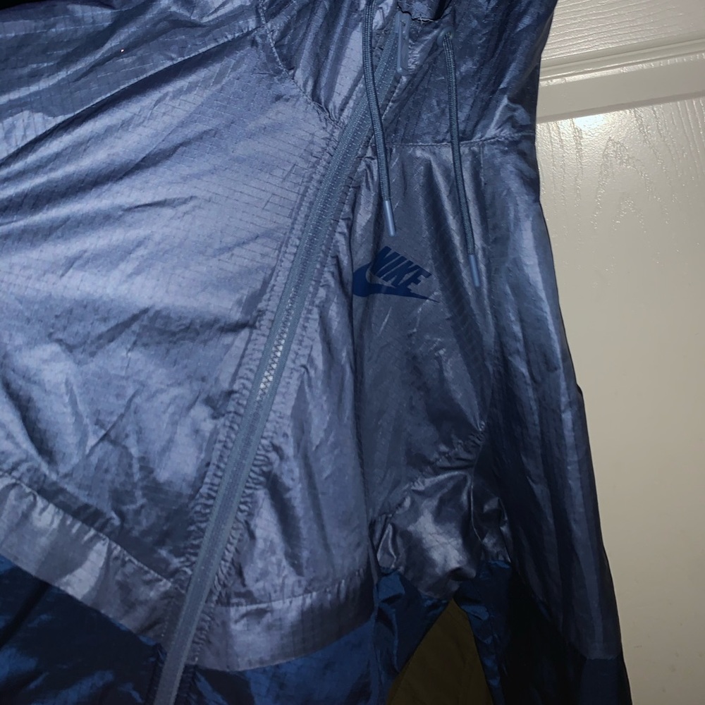 blue Nike windbreaker